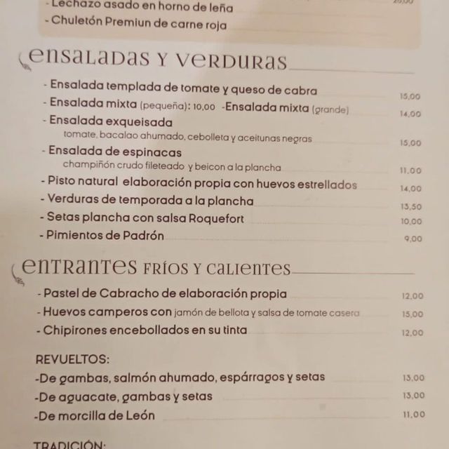 carta bar latino restaurante