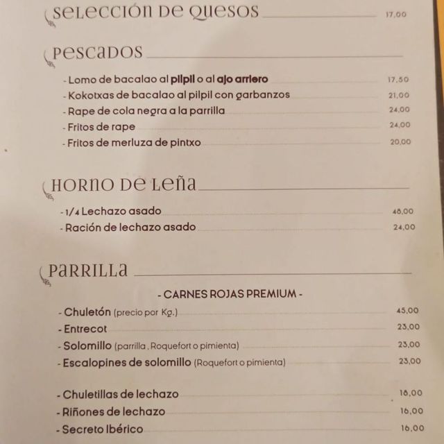 carta bar latino restaurante